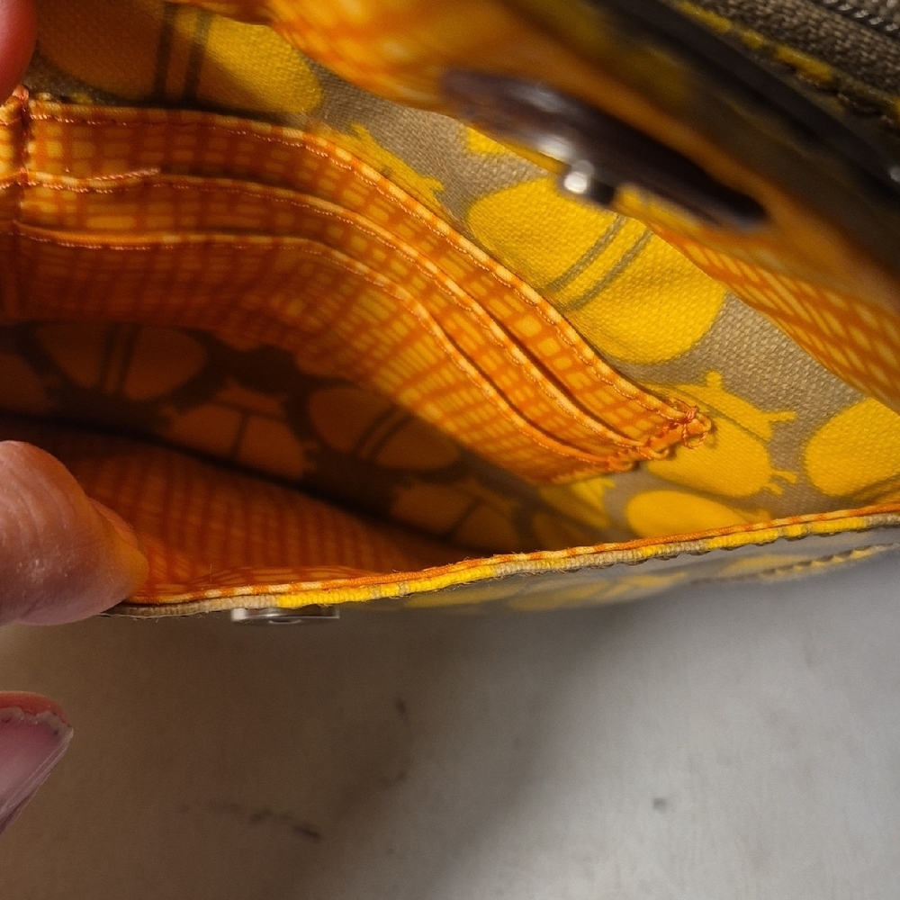 Fossil Mustard and Taupe Crossbody Bag - Picture 6 of 15